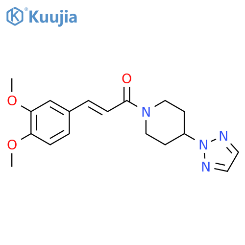 (2E)-3-(3,4-dimethoxyphenyl)-1-4-(2H-1,2,3-triazol-2-yl)piperidin-1-ylprop-2-en-1-one structure
