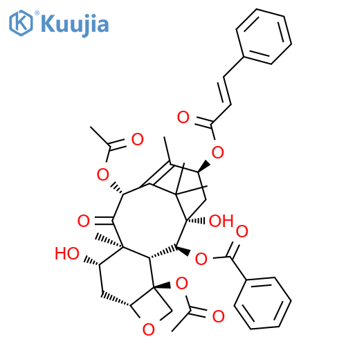 (2α,5β,7β,10β,13α)-4,10-Diacetoxy-1,7-dihydroxy-9-oxo-13-{[(2E)-3-phenyl-2-propenoyl]oxy}-5,20-epoxytax-11-en-2-yl benzoate structure