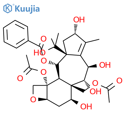 1H-Azuleno[5',6':3,4]benz[1,2-b]oxete-4,5,6,8,10,10b(2aH)-hexol,4a-[(acetyloxy)methyl]-3,4,5,6,8,9,10,10a-octahydro-9a-(1-hydroxy-1-methylethyl)-7-methyl-,10b-acetate 10-benzoate, (2aR,4S,4aR,5R,6R,8S,9aS,10S,10aR,10bS)- structure