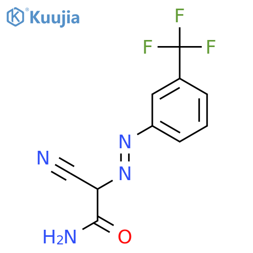 2-Cyano-2-{[3-(trifluoromethyl)-phenyl]diazenyl}acetamide structure