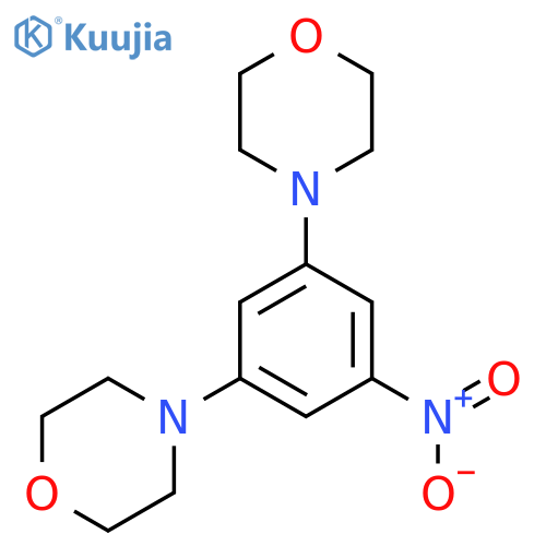 4-(3-Morpholin-4-yl-5-nitrophenyl)morpholine structure