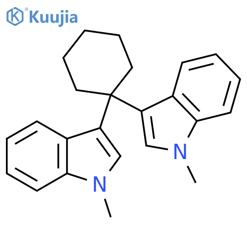 1H-Indole, 3,3'-cyclohexylidenebis[1-methyl- structure