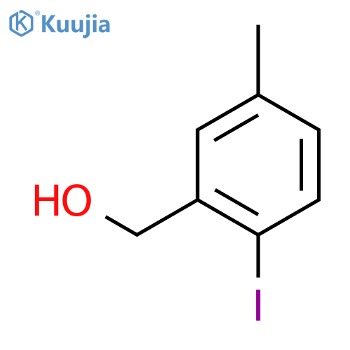 (2-iodo-5-methylphenyl)methanol structure