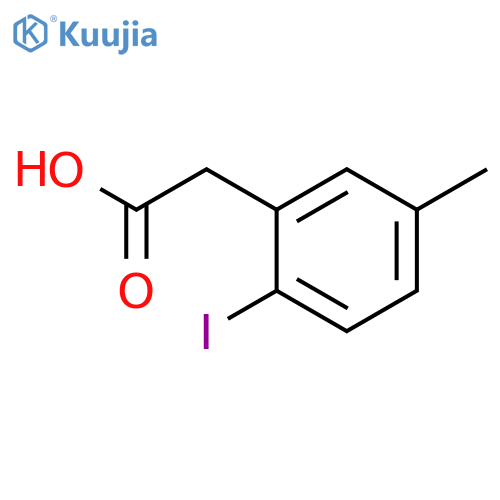 (2-iodo-5-methyl-phenyl)-acetic acid structure