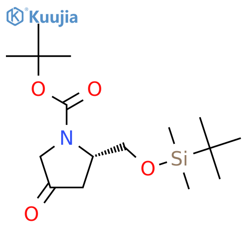 (2S)-2-tert-Butyldimethylsilyloxymethyl-4-oxo-1-pyrrolidinecarboxylic Acid tert-Butyl Ester structure
