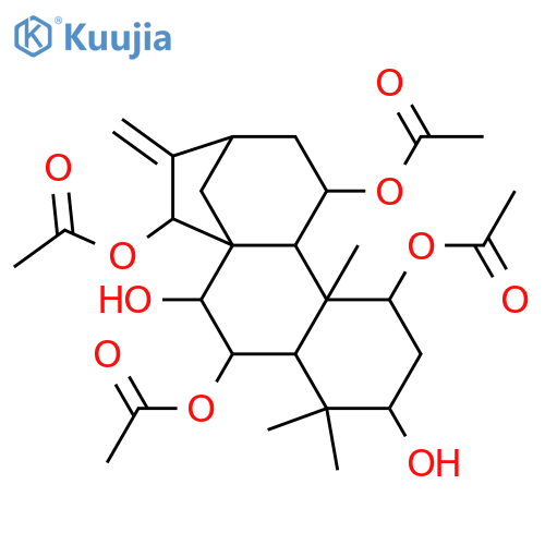 Kaur-16-ene-1,3,6,7,11,15-hexol, 1,6,11,15-tetraacetate, (1α,3β,6α,7β,11β,15β)- (9CI) structure