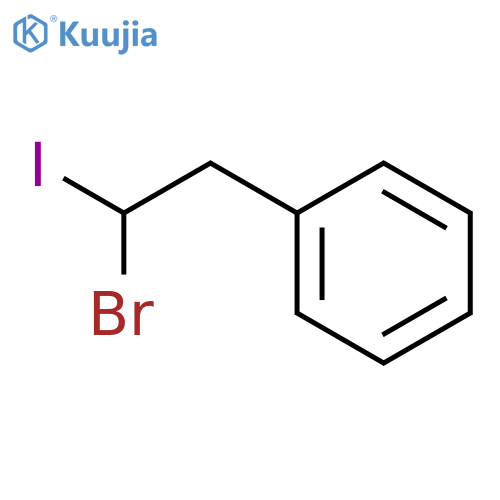 Benzene, (2-bromo-2-iodoethyl)- structure