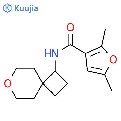 2,5-dimethyl-N-{7-oxaspiro3.5nonan-1-yl}furan-3-carboxamide structure