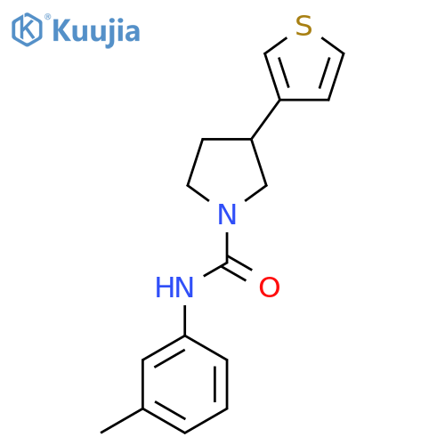N-(3-methylphenyl)-3-(thiophen-3-yl)pyrrolidine-1-carboxamide structure