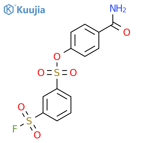 4-Carbamoylphenyl 3-(fluorosulfonyl)benzene-1-sulfonate structure