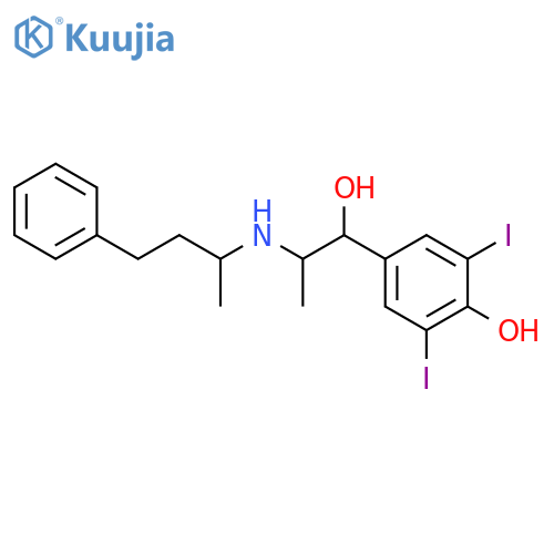 Benzenemethanol,4-hydroxy-3,5-diiodo-a-[1-[(1-methyl-3-phenylpropyl)amino]ethyl]- structure