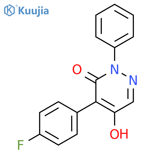 3(2H)-Pyridazinone, 4-(4-fluorophenyl)-5-hydroxy-2-phenyl- structure