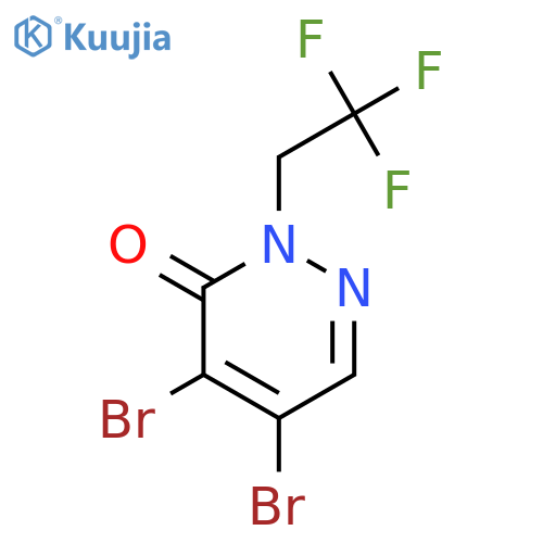 4,5-dibromo-2-(2,2,2-trifluoroethyl)-2,3-dihydropyridazin-3-one structure