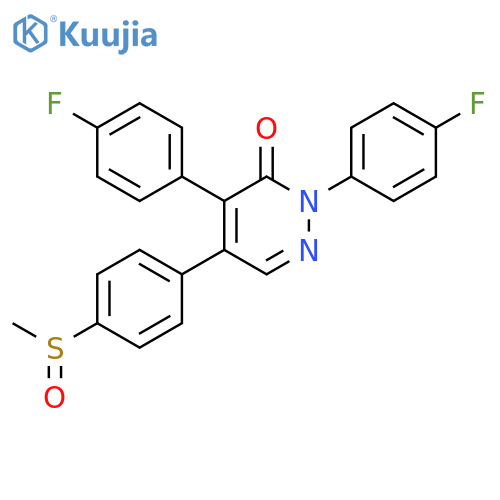 3(2H)-Pyridazinone, 2,4-bis(4-fluorophenyl)-5-[4-(methylsulfinyl)phenyl]- structure