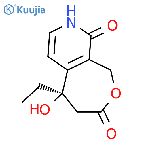 Oxepino[3,4-c]pyridine-3,9-dione,5-ethyl-1,4,5,8-tetrahydro-5-hydroxy-, (5R)- structure