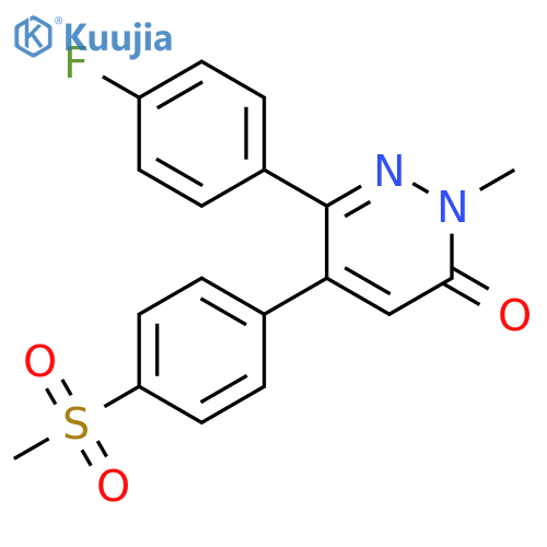 3(2H)-Pyridazinone,6-(4-fluorophenyl)-2-methyl-5-[4-(methylsulfonyl)phenyl]- structure