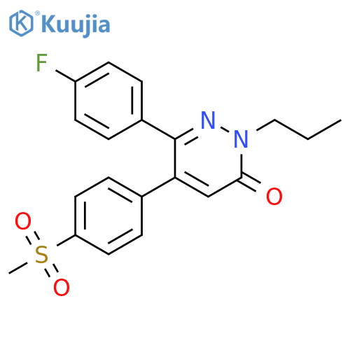 3(2H)-Pyridazinone,6-(4-fluorophenyl)-5-[4-(methylsulfonyl)phenyl]-2-propyl- structure