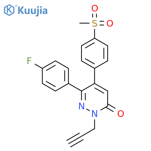 3(2H)-Pyridazinone,6-(4-fluorophenyl)-5-[4-(methylsulfonyl)phenyl]-2-(2-propynyl)- structure