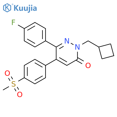 3(2H)-Pyridazinone,2-(cyclobutylmethyl)-6-(4-fluorophenyl)-5-[4-(methylsulfonyl)phenyl]- structure