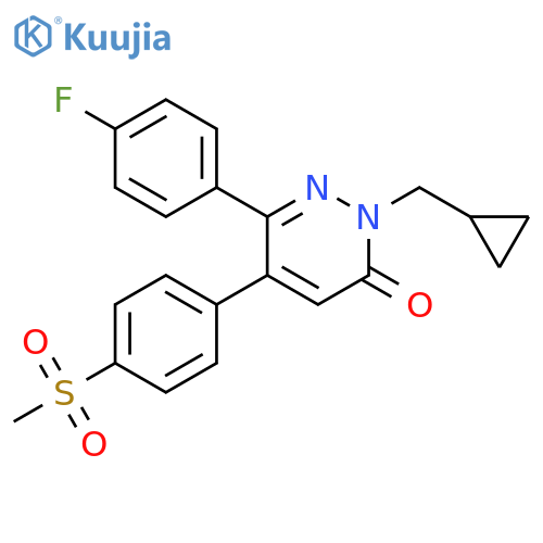 3(2H)-Pyridazinone,2-(cyclopropylmethyl)-6-(4-fluorophenyl)-5-[4-(methylsulfonyl)phenyl]- structure
