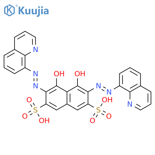 2,7-Naphthalenedisulfonic acid, 4,5-dihydroxy-3,6-bis(8-quinolinylazo)- structure
