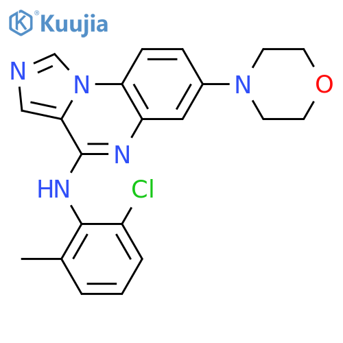 Imidazo[1,5-a]quinoxalin-4-amine,N-(2-chloro-6-methylphenyl)-7-(4-morpholinyl)- structure