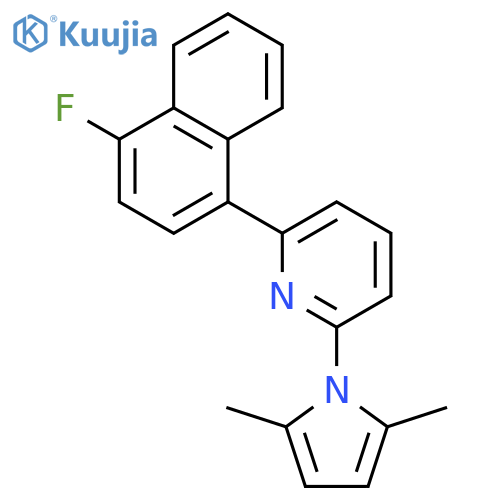 Pyridine, 2-(2,5-dimethyl-1H-pyrrol-1-yl)-6-(4-fluoro-1-naphthalenyl)- structure