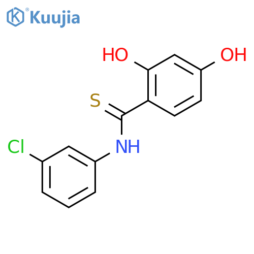 Benzenecarbothioamide, N-(3-chlorophenyl)-2,4-dihydroxy- structure