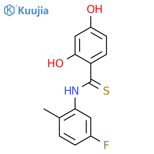 Benzenecarbothioamide, N-(5-fluoro-2-methylphenyl)-2,4-dihydroxy- structure