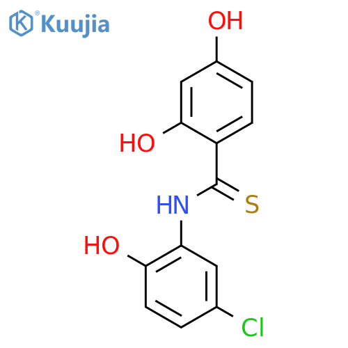 Benzenecarbothioamide, N-(5-chloro-2-hydroxyphenyl)-2,4-dihydroxy- structure