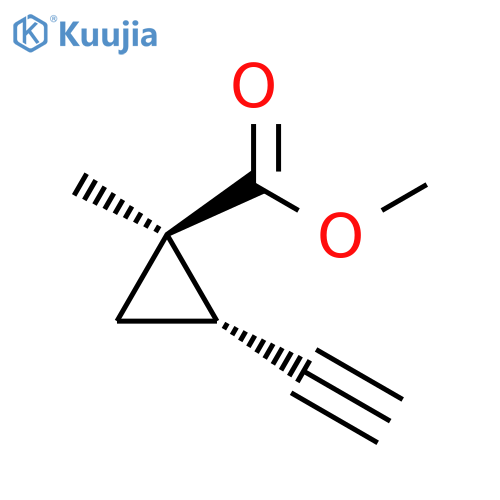 Cyclopropanecarboxylicacid, 2-ethynyl-1-methyl-, methyl ester, (1R,2S)-rel- structure
