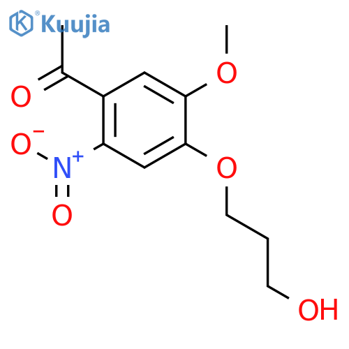 Ethanone, 1-[4-(3-hydroxypropoxy)-5-methoxy-2-nitrophenyl]- structure