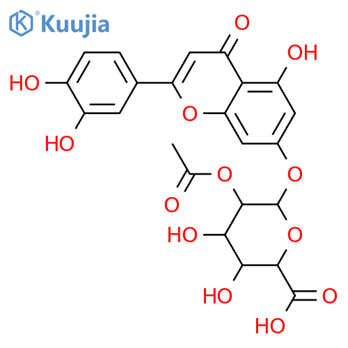 3',4',5,7-Tetrahydroxyflavone; 7-O-(2-O-Acetyl-β-D-glucuronopyranoside) structure