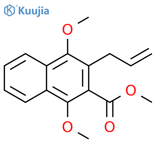 2-Naphthalenecarboxylic acid, 1,4-dimethoxy-3-(2-propenyl)-, methylester structure