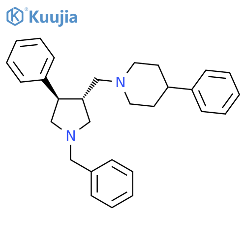 Piperidine,4-phenyl-1-[[(3R,4R)-4-phenyl-1-(phenylmethyl)-3-pyrrolidinyl]methyl]-,rel- structure