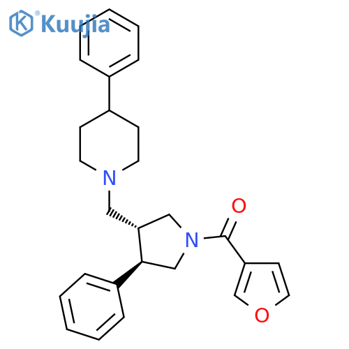 Methanone, 3-furanyl[(3R,4R)-3-phenyl-4-[(4-phenyl-1-piperidinyl)methyl]-1-pyrrolidinyl]-, rel- structure