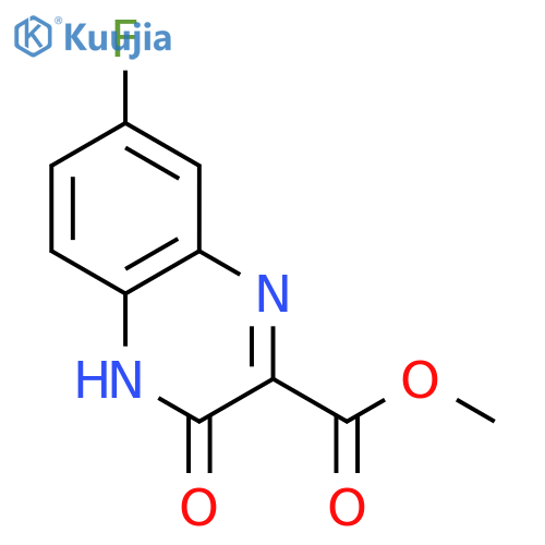 2-Quinoxalinecarboxylicacid, 7-fluoro-3,4-dihydro-3-oxo-, methyl ester structure