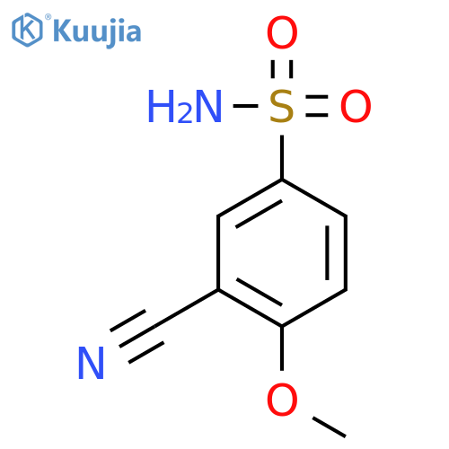 3-cyano-4-methoxybenzene-1-sulfonamide structure