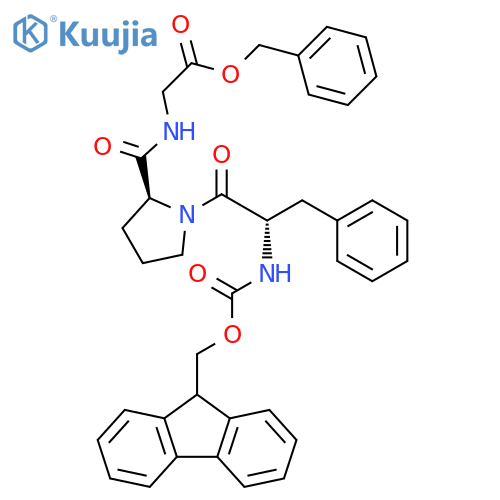Glycine, N-[(9H-fluoren-9-ylmethoxy)carbonyl]-L-phenylalanyl-L-prolyl-, phenylmethyl ester structure