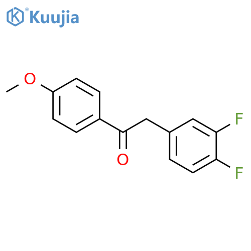 2-(3,4-Difluorophenyl)-1-(4-methoxyphenyl)ethanone structure