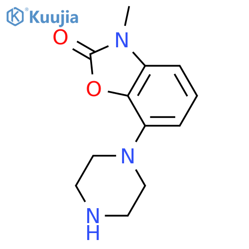 3-methyl-7-(1-piperazinyl)-2(3H)-Benzoxazolone structure