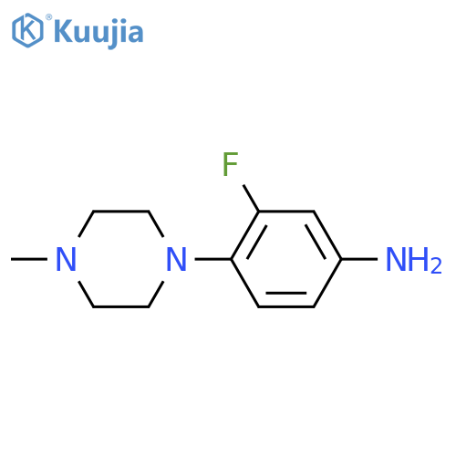 3-Fluoro-4-(4-methylpiperazin-1-yl)aniline structure