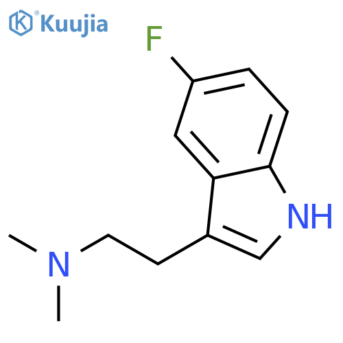 2-(5-fluoro-1H-indol-3-yl)ethyldimethylamine structure