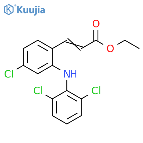 2-Propenoic acid, 3-[4-chloro-2-[(2,6-dichlorophenyl)amino]phenyl]-,ethyl ester structure