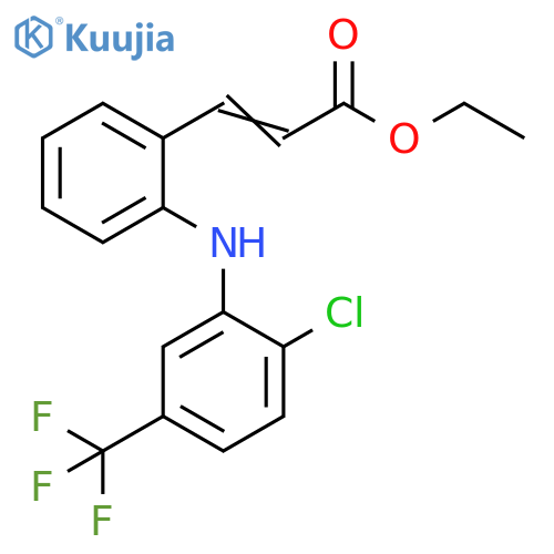 2-Propenoic acid,3-[2-[[2-chloro-5-(trifluoromethyl)phenyl]amino]phenyl]-, ethyl ester structure
