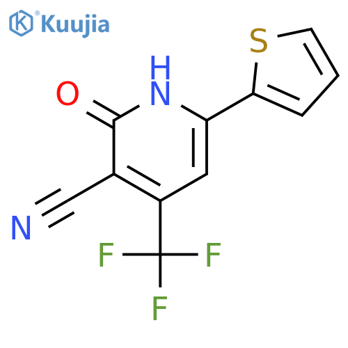 3-Cyano-6-(2-thienyl)-4-trifluoromethyl-2(1H)-pyridone structure