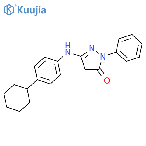 3-((4-Cyclohexylphenyl)amino)-1-phenyl-1H-pyrazol-5(4H)-one structure