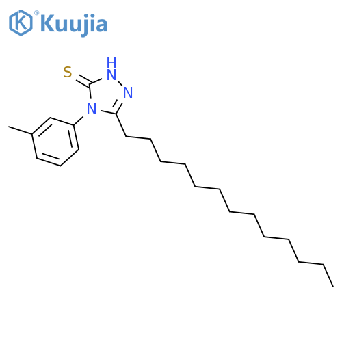 3H-1,2,4-TRIAZOLE-3-THIONE, 2,4-DIHYDRO-4-(3-METHYLPHENYL)-5-TRIDECYL- structure