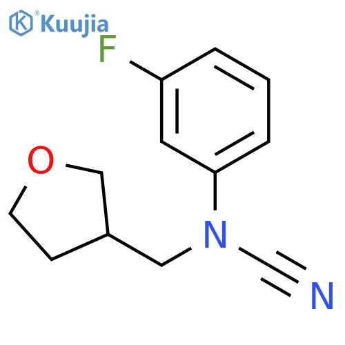 N-(3-Fluorophenyl)-N-[(tetrahydro-3-furanyl)methyl]cyanamide structure