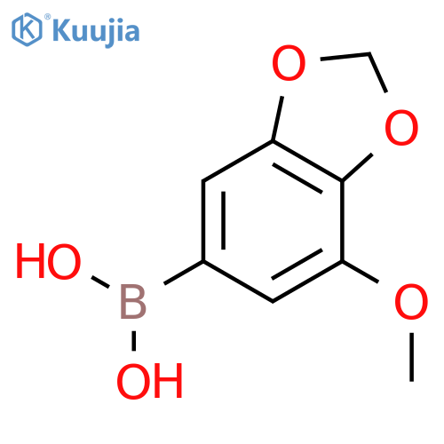 Boronic acid, (7-methoxy-1,3-benzodioxol-5-yl)- structure